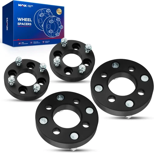 Vista 19 de KAX Espaciadores de rueda de 4 x 4.25 pulgadas de 1 pulgada para enfoque, fiesta, espaciadores centrados de 4 lengüetas con orificio de cubo