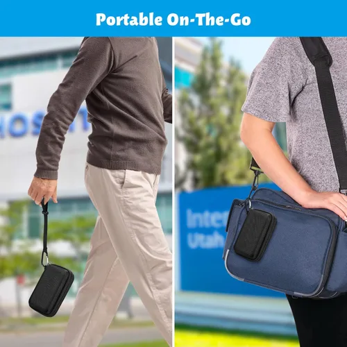 Vista 6 de MEDMAX Funda protectora rígida para Freestyle Libre 3 2 / Libre Reader, ligera, a prueba de golpes, funda de transporte para diabéticos con clip