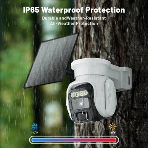 Vista 9 de Cámara de seguridad celular 4G LTE, sin WiFi, cámara inalámbrica solar para exteriores, tarjeta SIM integrada y tarifa mensual de suscripción