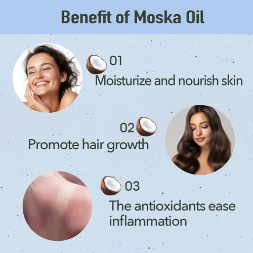 Vista 4 de Aceite De Moska Fortificado Con Aceite De Coco 2 Oz.