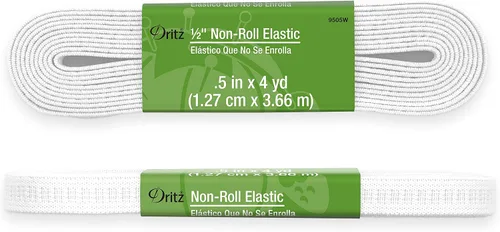 Vista 2 de Dritz Elástico tejido no enrollable, 1/2 in x 4 yardas, blanco