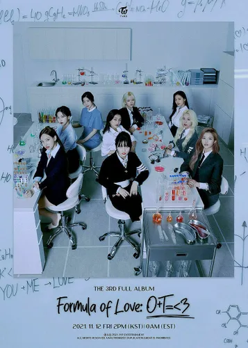 Vista 2 de TWICE FORMULA OF LOVE: O+T=<3 3rd Album ( STUDY ABOUT LOVE ) Ver. 1ea CD+1ea FOLDED POSTER(PRE-ORDER)+1ea Photo Book+1ea Index Photo Paper+ETC+1ea