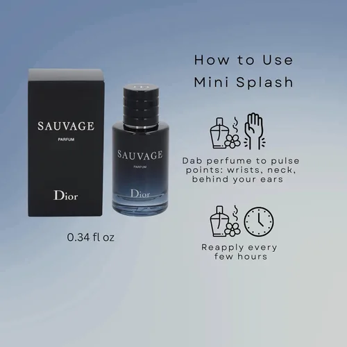 Vista 4 de Dior Sauvage Parfum para hombre - 0.34 oz./0.3 fl oz Mini