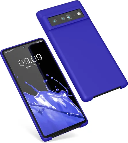 Vista 367 de kwmobile Funda Compatible con Google Pixel 6 Pro - Funda de teléfono de silicona TPU con acabado suave - Azul Arrecife