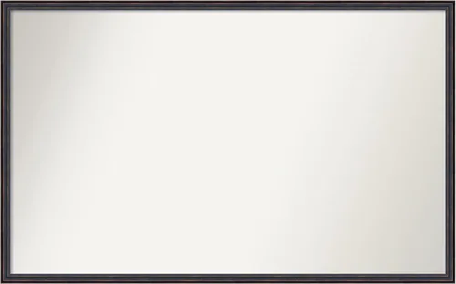 Vista 86 de Amanti Art Espejo de baño de bronce para sobre el fregadero, 25 x 26 pulgadas, espejo rectangular de bronce oscuro, marco de madera tradicional