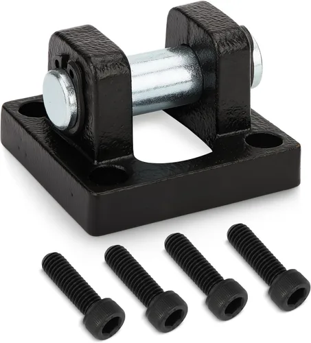 Baomain Soporte de montaje de brida de pie, tipo de doble oreja CB-32 para cilindros neumáticos de aire de la serie SC de 1.260 in, con 4 tornillos