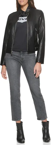 Vista 3 de Levi's Chaqueta de motocross Racer de piel sintética para mujer (estándar y plus)
