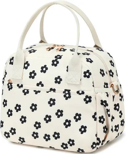 Vista 12 de CAMTOP Lonchera para mujer, bolsa de almuerzo aislada, lonchera con hielera térmica, a prueba de fugas, con diseño acolchado, bolsa de almuerzo