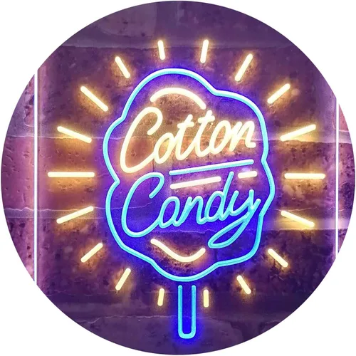 Vista 18 de ADVPRO Cotton Candy Shop Display Kid Room - Letrero de neón LED de doble color, azul y rojo, 16 x 24 pulgadas, st6s46-i3223-br