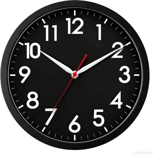 Vista 34 de AKCISOT Reloj de pared para baño de 10 pulgadas, relojes de pared analógicos pequeños que funcionan con pilas, silenciosos y sin tictac