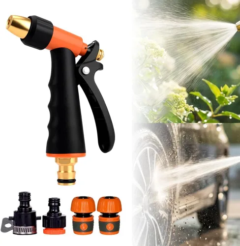 Vista 8 de Portable High-Pressure Water Gun, Multi-Purpose Power Washer Sprayer for Car Washing, Garden Watering, Window & Carpet Cleaning Tool (Standard)