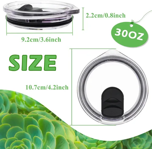 Vista 2 de YETI Rambler - Tapa de vaso de 30 onzas para vaso Yeti Rambler, tapa de repuesto a prueba de salpicaduras para vaso Yeti Ozark Trail Old Style RTIC