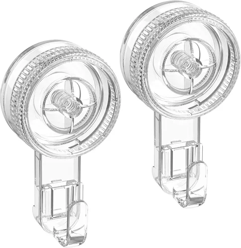 Vista 9 de LUXEAR Ganchos de succión de ducha, paquete de 2 ganchos de succión extraíbles y reutilizables, para ducha, impermeable, potente, ventosa, soporte