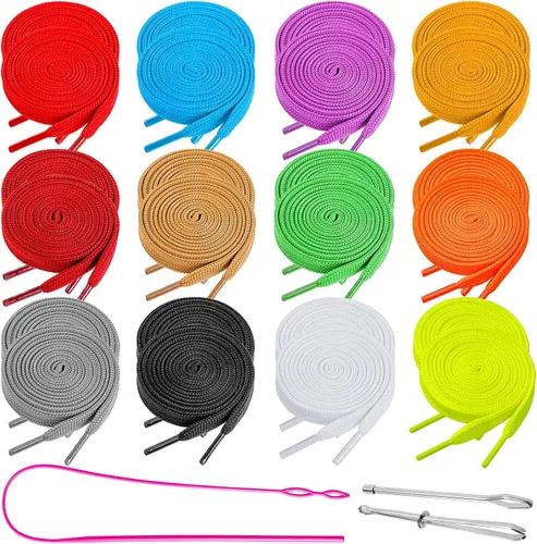 FFNIU Paquete de 24 cordones de repuesto para pantalones deportivos, pantalones cortos, sudaderas con cordón para enhebrador, enhebradores, agujas,