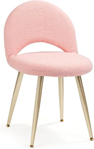 Vista 13 de Silla de tocador de terciopelo negro con respaldo pequeño, taburete de maquillaje, sillas acentuadas con botones sin ruedas, taburete de tocador