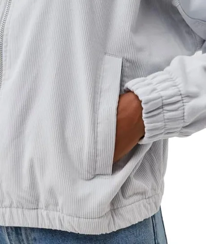 Vista 3 de Nike Air - Chaqueta de forro polar de pana con cremallera completa para mujer, plata platino puro