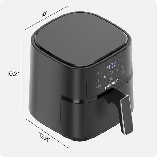Vista 7 de Chefman Freidora de aire – Freidora de aire compacta de 4 cuartos de galón para comidas rápidas y fáciles en minutos, cuenta con tecnología Hi-Fry