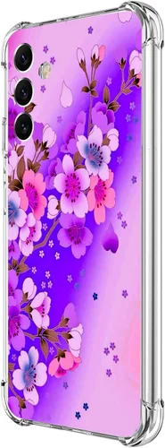 Vista 5 de Funda para Galaxy A54, hermosa protección contra caídas de flores rosas, a prueba de golpes, carcasa protectora de cuerpo completo resistente a