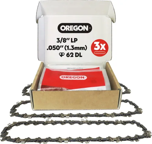Vista 16 de Oregon Paquete de 3 Cadenas de Sierra de Pértiga 3/8" Paso LP, Calibre .043" (1.1 mm) para Barra de 8" (20cm), 33 Eslabones de Transmisión – Cadena