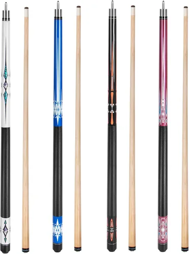 Vista 2 de lotmusic Pool Stick, Pool Cue Set,1/2 Detachable Billiard Cue Sticks, Weight 18-21 Oz,Hardwood Canada Maple Pool Cue Stick for Billards Fans