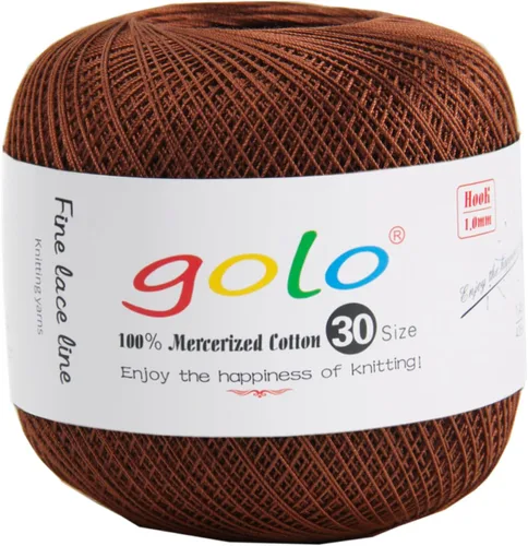Vista 79 de Golo 3 bolas de hilo de ganchillo tamaño 30, hilo de bordar y lana para tejer a mano para calados 045