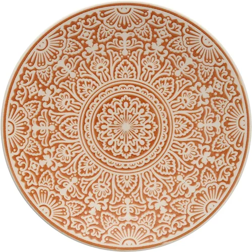 Vista 11 de Fortessa Havana Vitrified China Coupé - Plato sin marco, 4 unidades, adobo, pan y mantequilla, 6.25 pulgadas Adobo Marrón