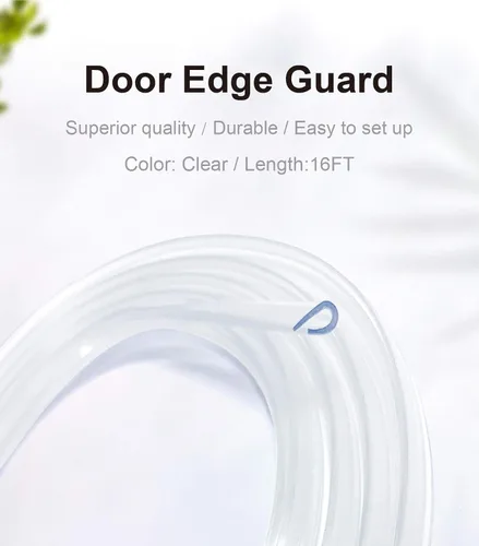 Vista 2 de Protectores de borde de puerta de automóvil transparentes, 16 pies, protector de sello de goma en forma de U, borde de puerta de automóvil, ajuste