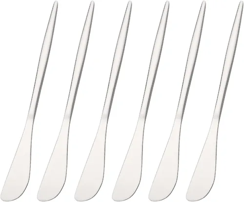 Vista 9 de Cuchillo esparcidor de 6 piezas, cuchillos esparcidores de queso de acero inoxidable para cocina, cuchillo de postre para aperitivo, mantequilla