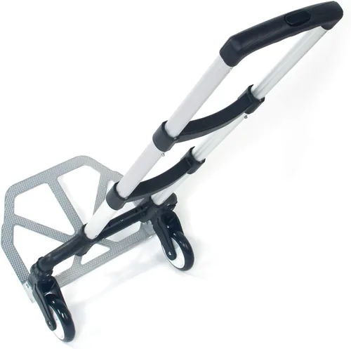 Vista 2 de Winado Carro de mano plegable, portátil, plegable, de aluminio, con carga de 165 libras, diseño plegable para ahorrar espacio, para equipaje