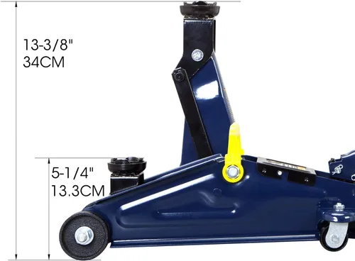 Vista 3 de TCE AT82001U Torin Conjunto de Gato Hidráulico de Carretilla de Servicio/Piso Combo con 2 Soportes de Gato, Capacidad de 2 Toneladas (4,000 lb), Azul