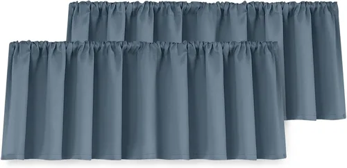 Vista 60 de Yakamok Cortinas opacas para oscurecer la habitación, con aislamiento térmico y bolsillo para barra, paneles de cortina para dormitorio, 38 pulgadas