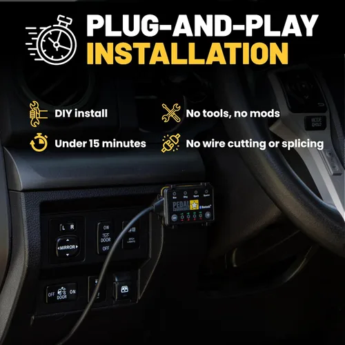 Vista 7 de PEDAL COMMANDER Controlador de respuesta del acelerador compatible con Toyota Tundra 2007-2021 – Plug-and-Play, 4 modos de conducción, control