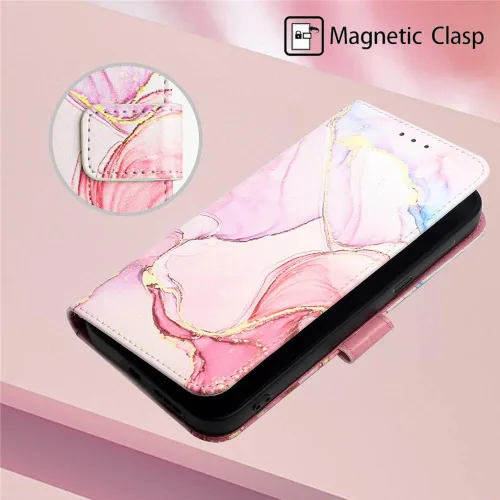 Vista 5 de Funda protectora compatible con Motorola Moto G Stylus 5G para mujer, con tarjetero y función atril, de piel de lujo con función atril, a prueba