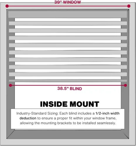 Vista 21 de Lotus & Windoware Sin Cable, Persiana de Madera Sintética de 2 Pulgadas, Persianas para Ventanas, Persianas y Cortinas, Persianas para Ventanas Gris
