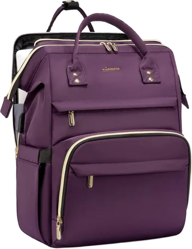 Vista 21 de Mochila para laptop LOVEVOOK para mujer, Negro, Mochilas Daypack