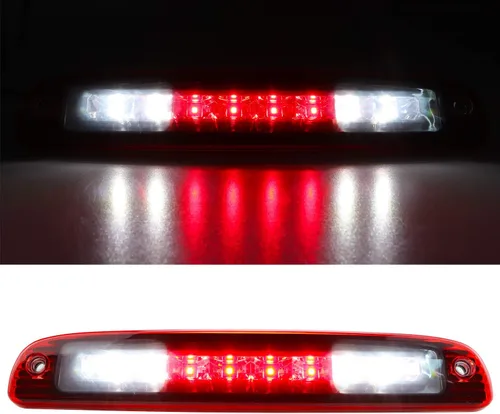 Tresound Tercera luz de freno LED para Dodge Dakota 1997-2010, luz de carga central de montaje alto, luz trasera (lente roja)