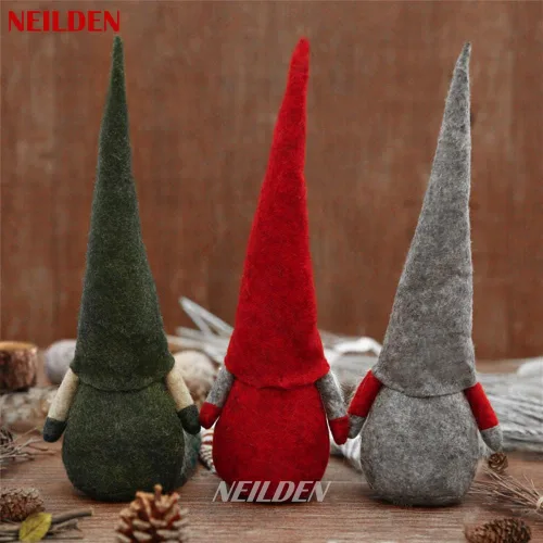Vista 5 de NEILDEN 3 piezas de gnomo sueco, juguete de peluche de Navidad, decoración de estilo escandinavo, estantes colgantes para patas
