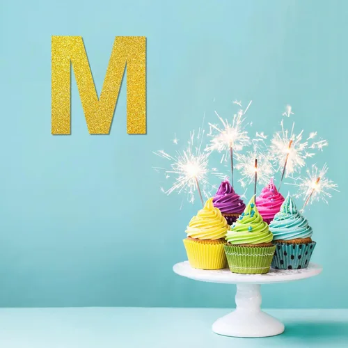 Vista 6 de Letra M de madera de 12 pulgadas de grosor, letra de madera grande sin terminar de 1/4 de pulgada de grosor para decoración de pared del hogar