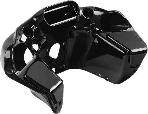 Vista 8 de Green-L Carcasa interior y exterior para Harley Touring 1998-2013 Road Glide FLTR, color negro brillante, ABS inyectado, cubierta de faro