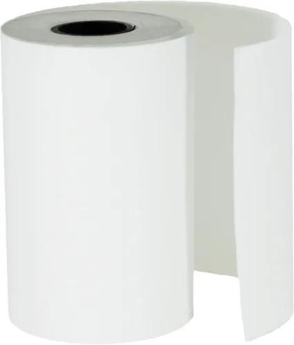 Vista 3 de (100 rollos) 2 1/4 x 50 Rollos de papel térmico para recibo de 55 GSM, papel alemán de calidad premium, se adapta a todos los terminales de tarjetas