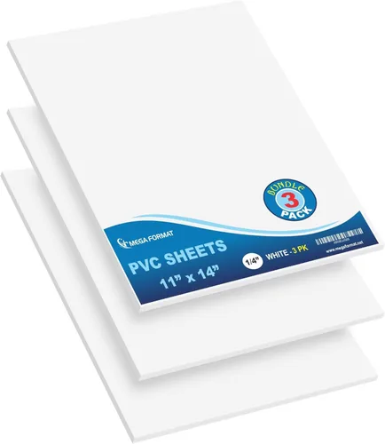 Vista 89 de Mega Format Hojas de plástico de PVC expandido, hoja blanca rígida de 8.5 x 11 pulgadas para manualidades, señalización y exhibiciones, tablero