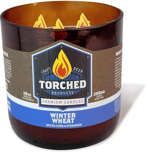 Vista 17 de Torched Velas perfumadas de cerveza, vela de cera de soja natural, aroma Pilsner de madera de pino de 8 onzas, es un gran regalo para hombres