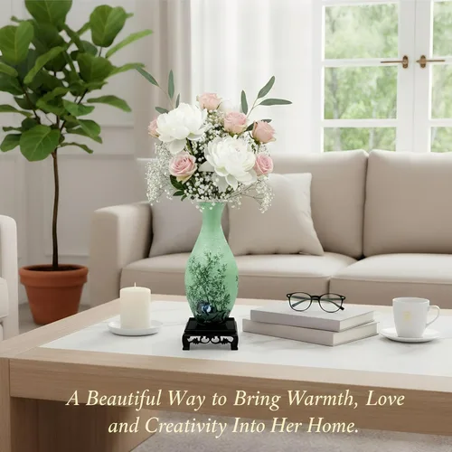 Vista 2 de Rompecabezas 3D para adultos, jarrón de rompecabezas para flores, florero de rompecabezas 3D de 160 piezas, manualidades para adultos, único