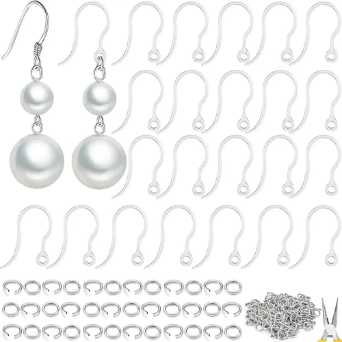 Vista 13 de 60 ganchos de plástico hipoalergénicos de seguridad para aretes, alambre para orejas, antialérgicos, hallazgos de aretes, fabricación de joyas