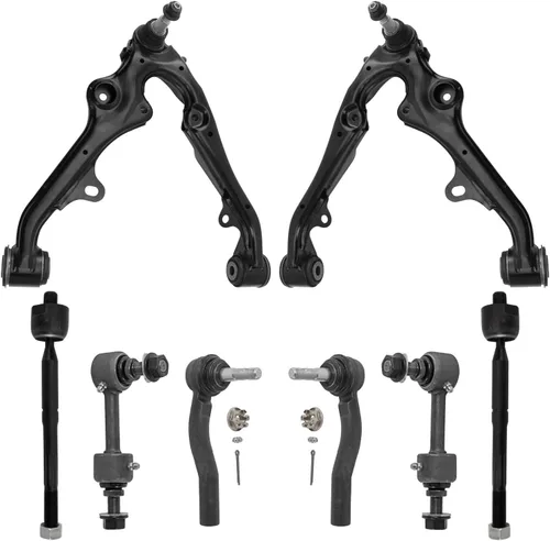 Vista 222 de Detroit Axle - Kit de 8 piezas para Chevy GMC Silverado Sierra Suburban 1500 Yukon Cadillac Escalade 2 brazos de control superior, 2 barras