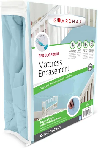 Vista 87 de Guardmax Funda de colchón de punto con cremallera, tamaño Queen, impermeable y a prueba de chinches, ropa de cama cómoda, suave y silenciosa