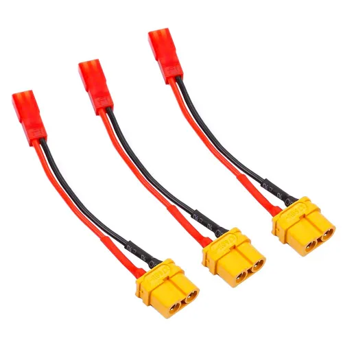 Vista 9 de 2 pares de conectores adaptadores JST a EC3 macho hembra para batería Lipo con cable de 10 cm 20 awg para RC FPV Racing Drone Multicopter Quadcopter