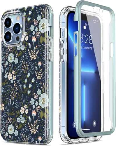 Vista 48 de Esdot - Funda para iPhone 13 Pro Max, con protector de pantalla integrado, funda de grado militar con diseño de moda para mujeres y niñas, funda
