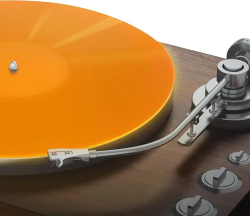 Vista 10 de PRO SPIN Green Glow Tapete Acrílico para Tocadiscos - Alfombrilla Deslizante del Plato para Tocadiscos de Discos de Vinilo Vintage de 12" - Cubierta