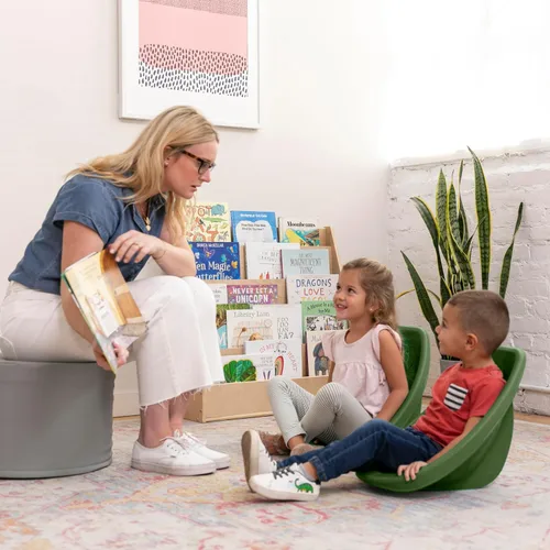 Vista 184 de ECR4Kids Leaf Asiento de suelo, silla mecedora, morado, 6 piezas